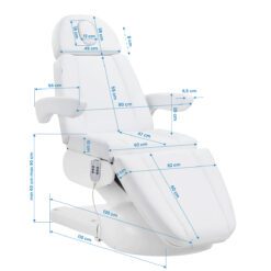 Hoitotuoli Azzurro Lux sähköinen, 3 sähkömoottoria, valkoinen