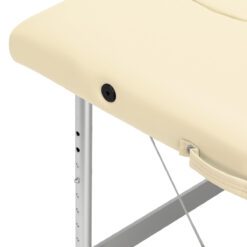 BALANCE alumiininen hierontapöytä – 2-osainen, kermanvalkoinen