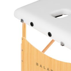 Puinen kokoontaitettava hierontapöytä BALANCE Lux, 2-osainen, 190x70 cm – Valkoinen