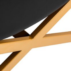 Ripsienhoitotuoli Sillon Alba, musta, kultainen jalusta