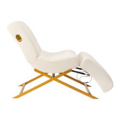 Ripsienhoitotuoli Sillon Umbra, valkoinen, kultainen jalusta