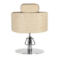 Kampaamotuoli Bratislavia, beige, kromattu jalusta