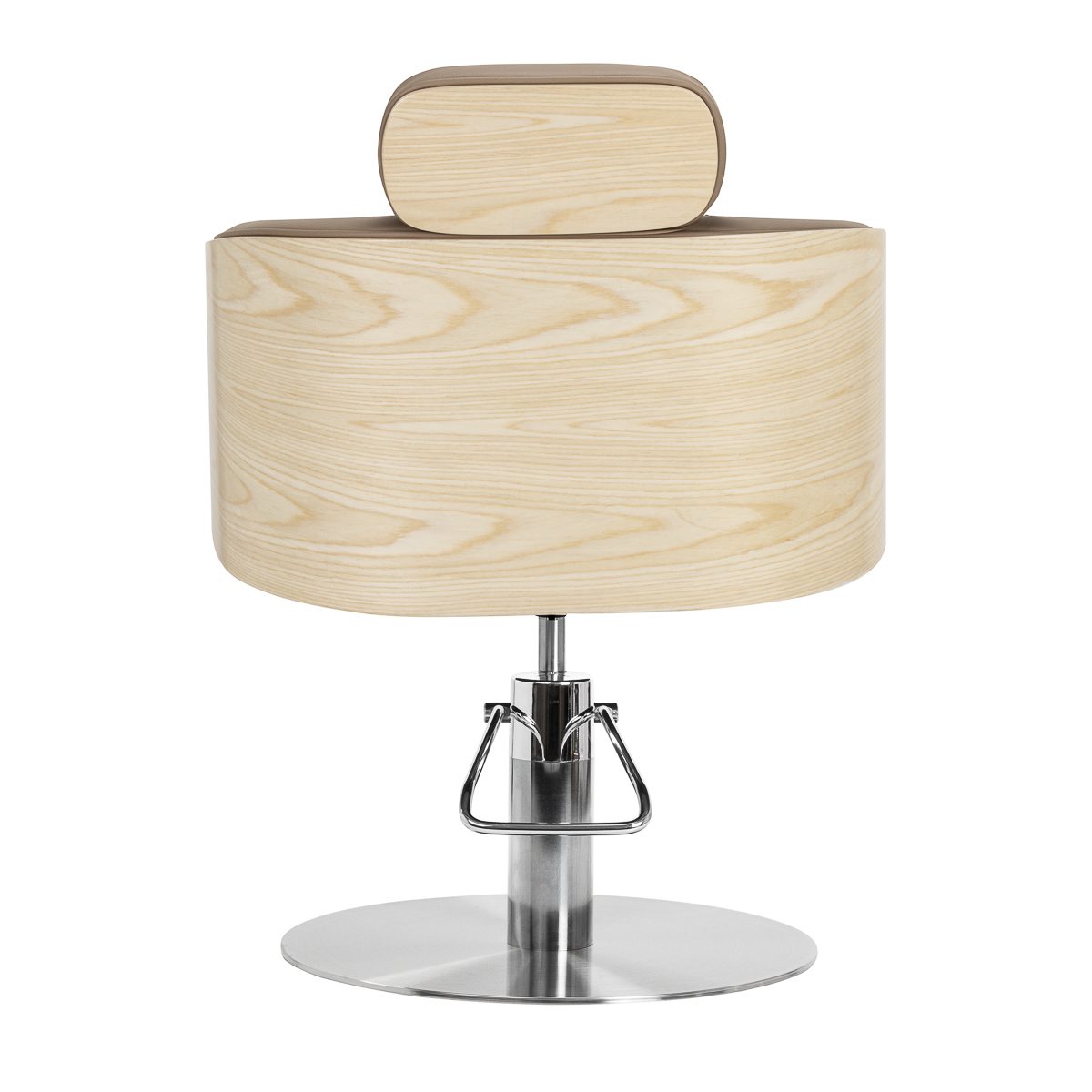 Kampaamotuoli Bratislavia, beige, kromattu jalusta Kampaamotuoli Bratislavia, beige, kromattu jalusta