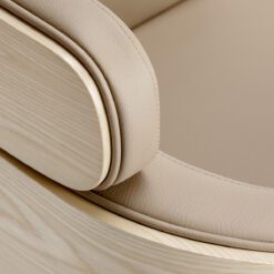 Kampaamotuoli Bratislavia, beige, kromattu jalusta