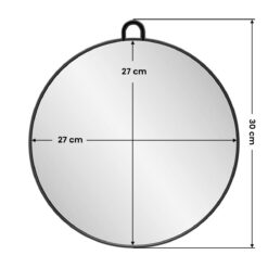 Peili Q-29, pyöreä, musta