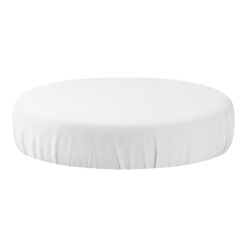 Jakkaran veluuripäällinen, valkoinen