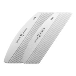 Ocho Nails metallinen viilarunko puolikuu + vaihtopinnat 100/180, 20 kpl