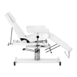 Hydraulinen hoitotuoli Sillon A 210DH kehto-ominaisuudella, valkoinen