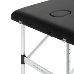 Alumiininen kokoontaitettava hierontapöytä BALANCE, 3-osainen – Musta