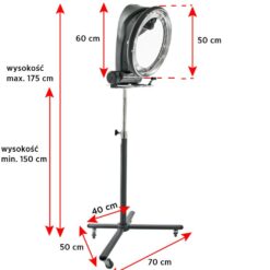 GABBIANO lämpösäteilijä lattiajalustalla FL-101S, harmaa