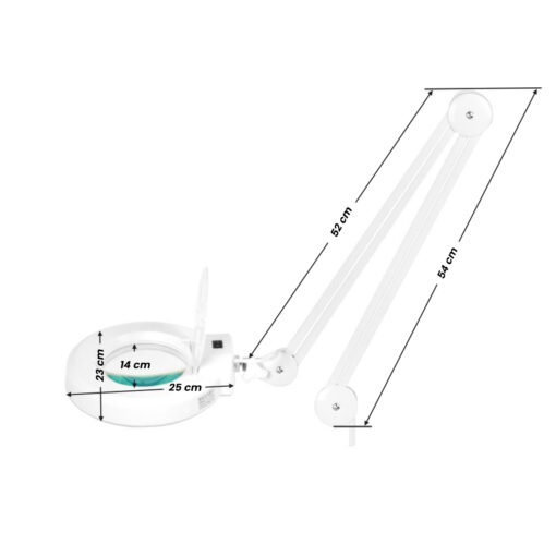 Suurennuslasivalaisin LED S4 + lattiajalusta