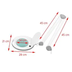 Suurennuslasivalaisin pöytäkiinnityksellä ELEGANTE 6014 60 LED SMD 5D