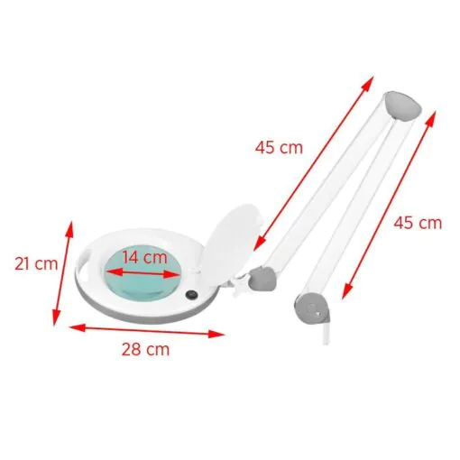 Suurennuslasivalaisin pöytäkiinnityksellä ELEGANTE 6014 60 LED SMD 5D