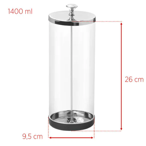 Lasisäiliö työkalujen desinfiointiin 1400 ML