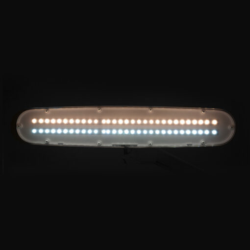 LED ELEGANTE 801-TL, työvalaisin lattiajalustalla, valon voimakkuuden ja värin säädöllä
