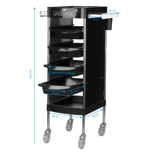 GABBIANO FX11F BLACK työtarvikevaunu