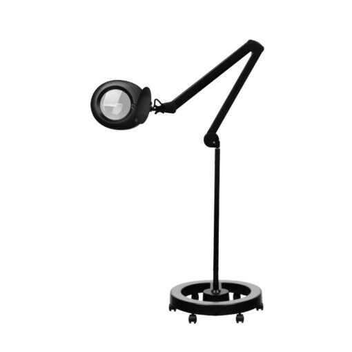 LED-suurennuslasivalaisin ELEGANTE 6025 60 LED SMD 5D BLACK jalustalla