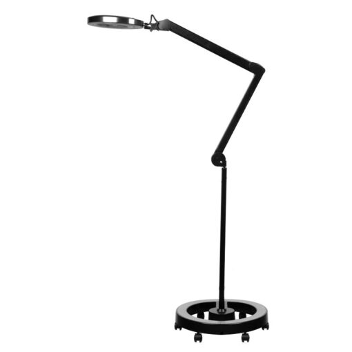 LED-suurennuslasivalaisin ELEGANTE 6025 60 LED SMD 5D BLACK jalustalla