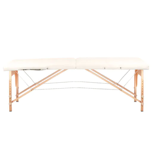 WOOD COMFORT 2-osainen taitettava hierontapöytä, CREAM