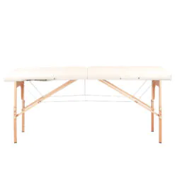 WOOD COMFORT 2-osainen taitettava hierontapöytä, CREAM