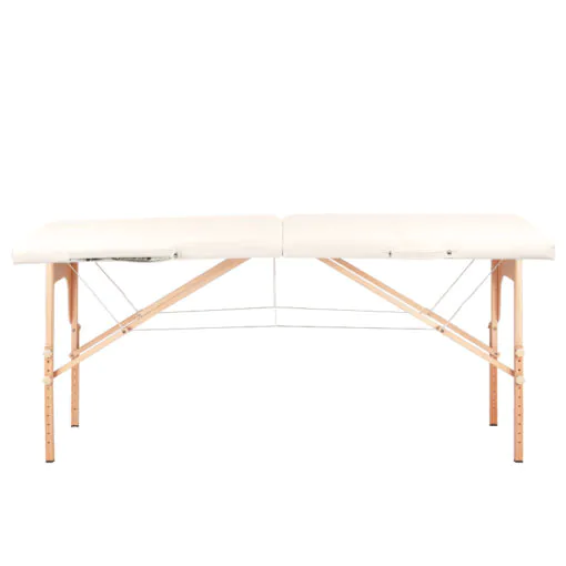 WOOD COMFORT 2-osainen taitettava hierontapöytä, CREAM