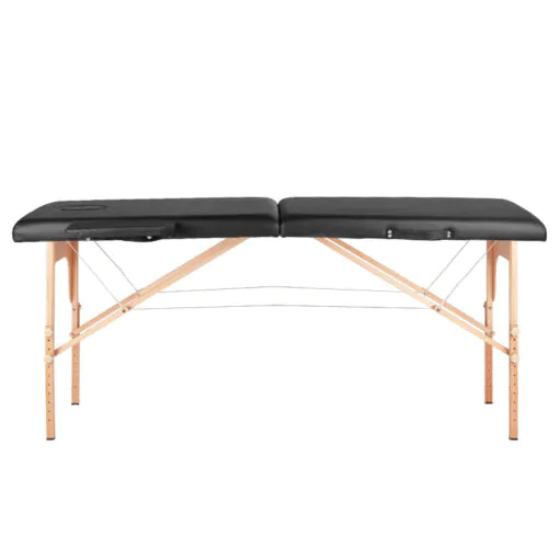 WOOD COMFORT 2-osainen taitettava hierontapöytä, BLACK