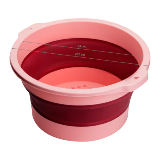 Taitettava pinkki pedikyyrikulho