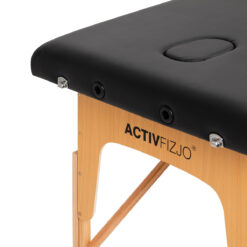 Comfort Lux puinen kokoontaitettava hierontapöytä 2 segmenttiä, musta