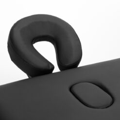 Comfort Lux puinen kokoontaitettava hierontapöytä 2 segmenttiä, musta
