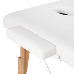 Comfort Lux puinen kokoontaitettava hierontapöytä 2 segmenttiä, valkoinen