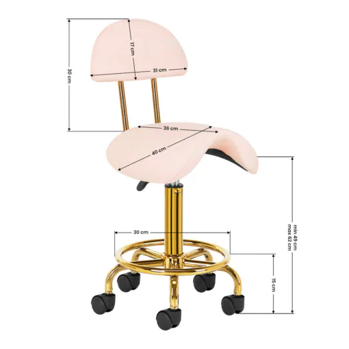 Työtuoli Giovanni 6001-G kulta/pinkki.