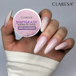 Claresa SOFT&EASY Builder Gel PINK CHAMPAGNE, rakennusgeeli, 12 g