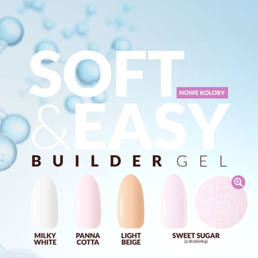 Claresa SOFT&EASY Builder Gel Milk Mhite, rakennusgeeli, 90 g