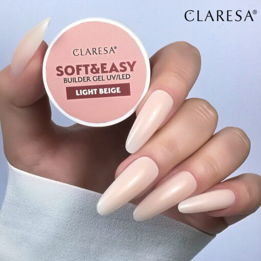 Claresa SOFT&EASY Builder Gel, Light Beige, rakennusgeeli, 90 g