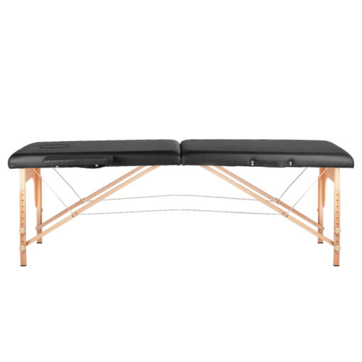 WOOD COMFORT 2-osainen taitettava hierontapöytä, BLACK