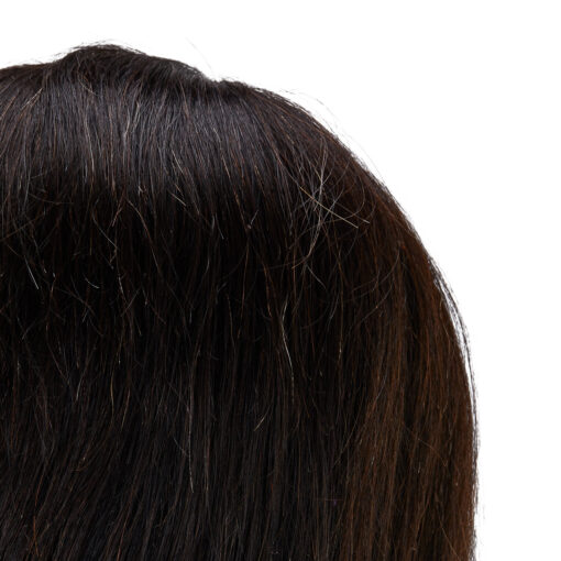 Harjoituspää partalla Gabbiano WZ4, luonnolliset hiukset, väri 1H, pituus 8"+ 6"