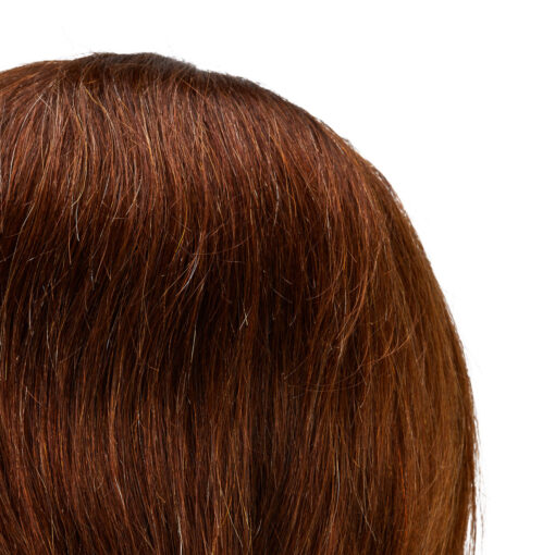Harjoituspää partalla Gabbiano WZ4, luonnolliset hiukset, väri 4H, pituus 8"+ 6"