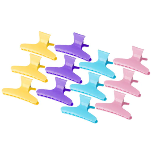 Perhosklipsit E-47 12 kpl 8,2 cm, värivalikoima