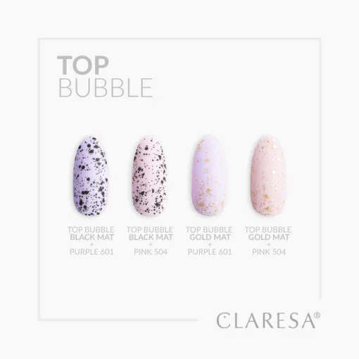 Claresa Top Bubble Matt No wipe musta 5g