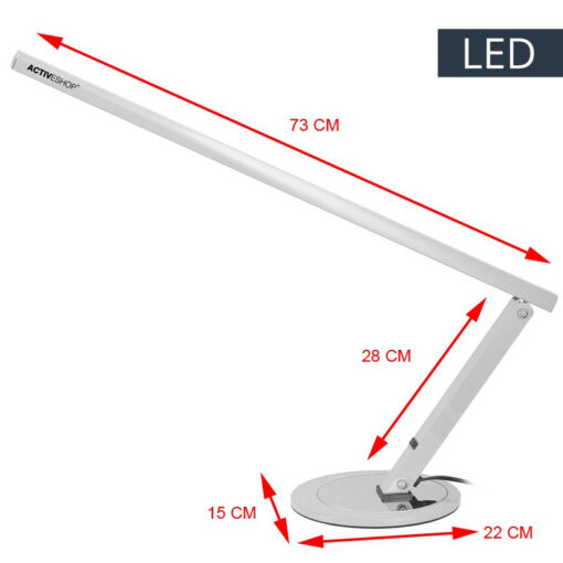 LED-työpöytävalaisin SLIM - hopeanvärinen