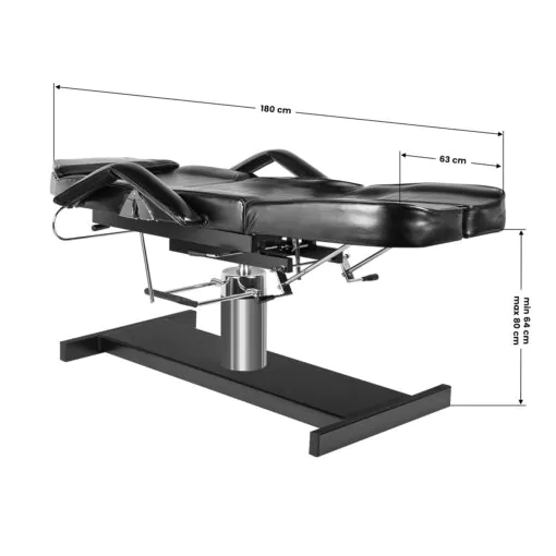 Jalkahoitotuoli hydraulisella nostopumpulla ja jalkatuilla A210C, musta.