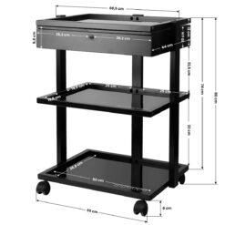 PRO INK 1040A, apupöytä tatuointiin, musta