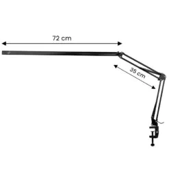 ALL4LIGHT-ripsienpidennyksen LED-hoitolamppu, musta, pöytäkiinnitys