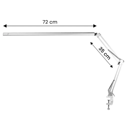 ALL4LIGHT-ripsienpidennyksen LED-hoitolamppu, hopeanvärinen, pöytäkiinnitys