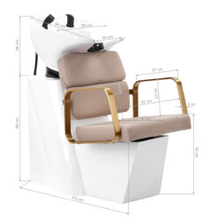 Kampaamon pesupaikka Porto BM beige/musta