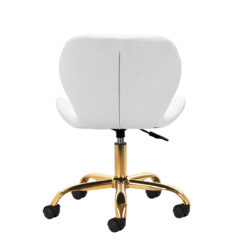 Kosmetologin jakkara QS-06G, kulta/valkoinen