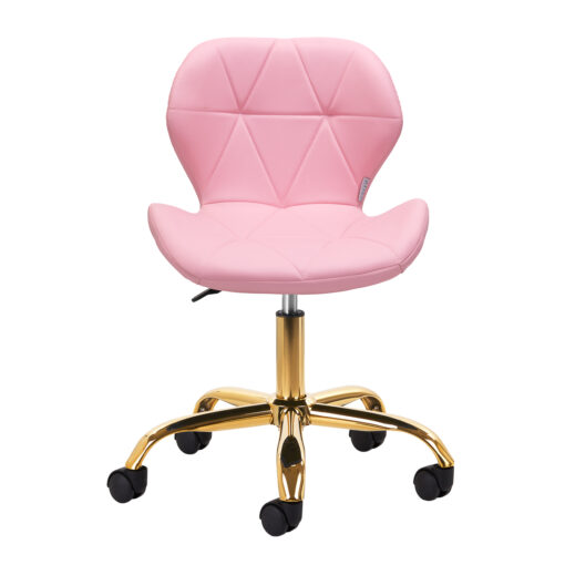 Kosmetologin jakkara QS-06G, kulta/pinkki