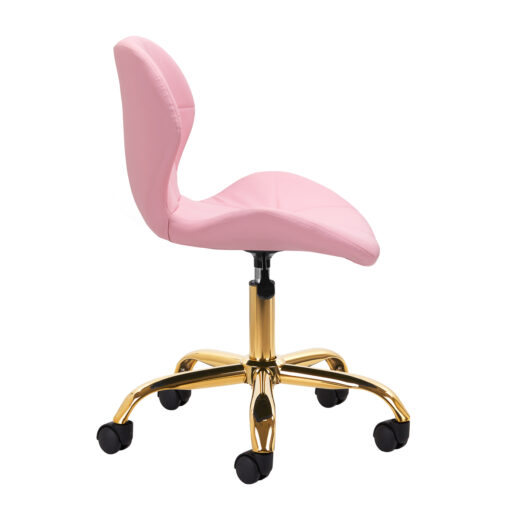 Kosmetologin jakkara QS-06G, kulta/pinkki