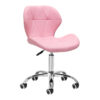 Kosmetologin jakkara QS-06G, kromi/pinkki