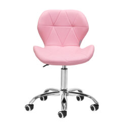 Kosmetologin jakkara QS-06G, kromi/pinkki